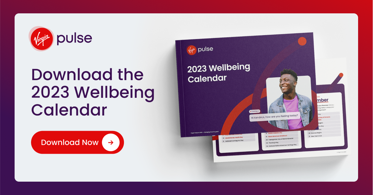 2023 Wellbeing Calendar Virgin Pulse
